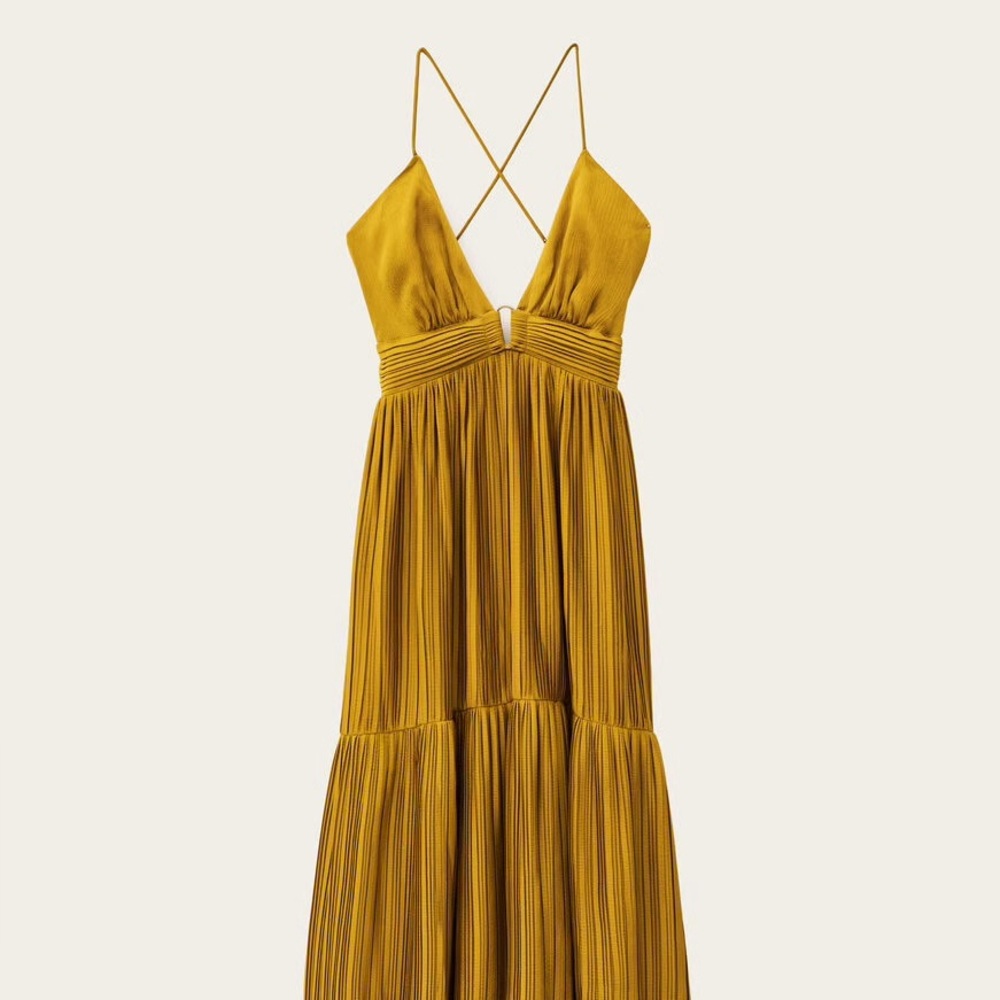 ba&sh Wasta Dress in Bronze (Small)